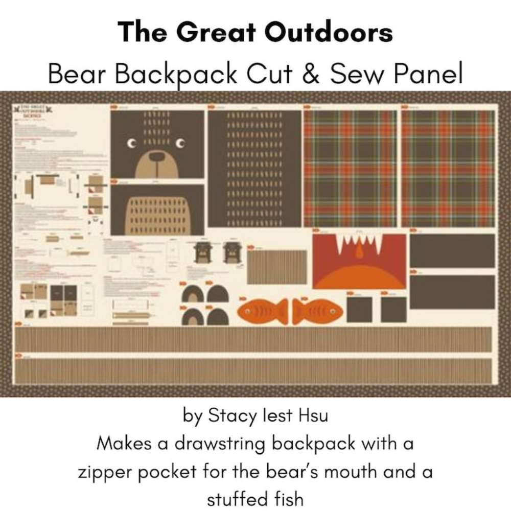 Moda Cut and Sew Bear Backpack